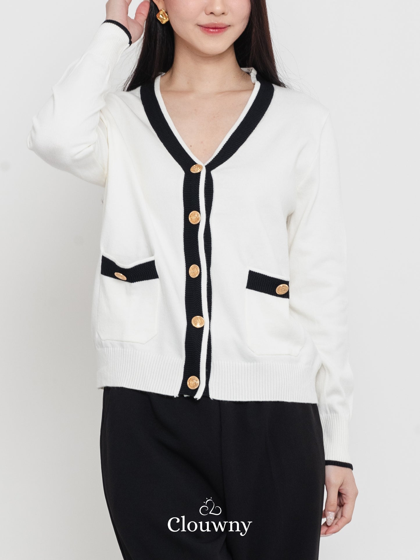Morza Button Knit Cardigan - Broken White