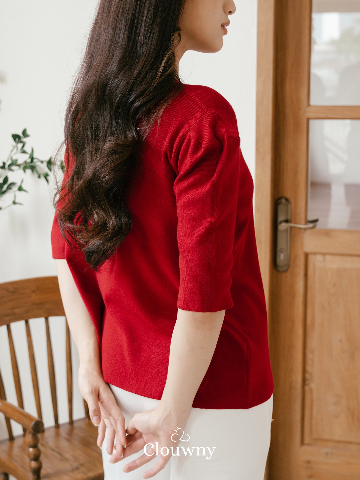 Itza Pearl Knit Top - Maroon