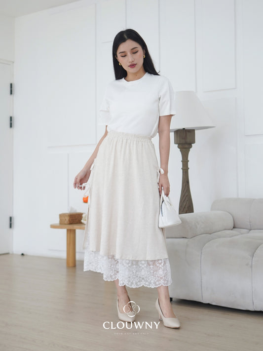 Jona Midi Skirt - Cream