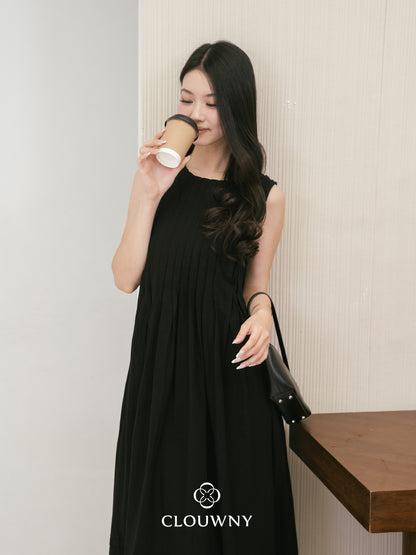 Siena Linen Maxi Dress - Black