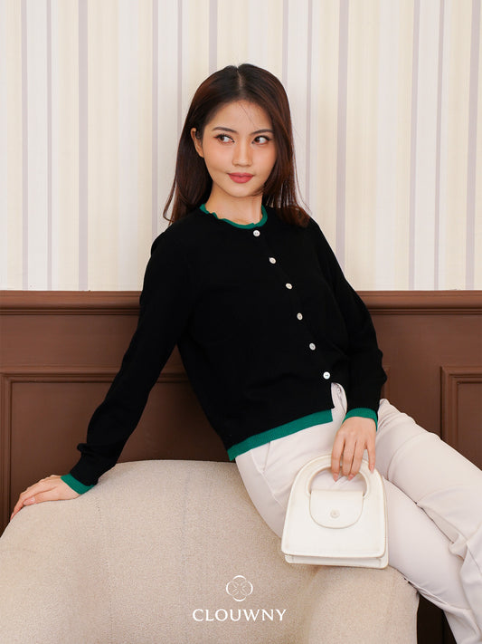 Clement Button Cardgian - Black