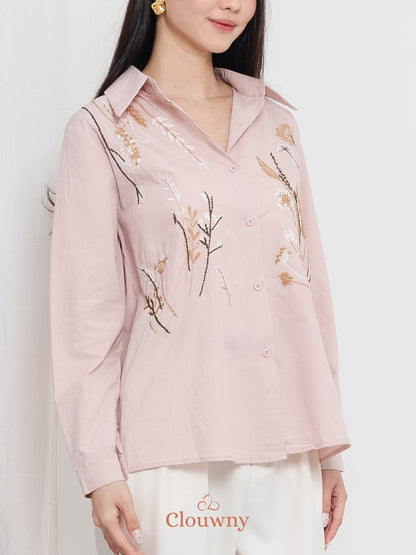 Katerin Flower Shirt - Pink