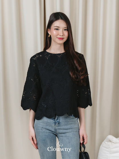 Rosini Lace Blouse - Black