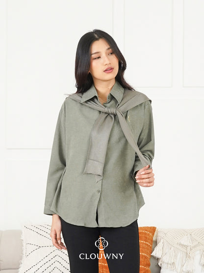 Cameron Scarf Shirt - Green