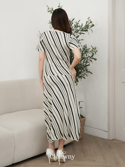 Espana Vneck Knit Set - Cream