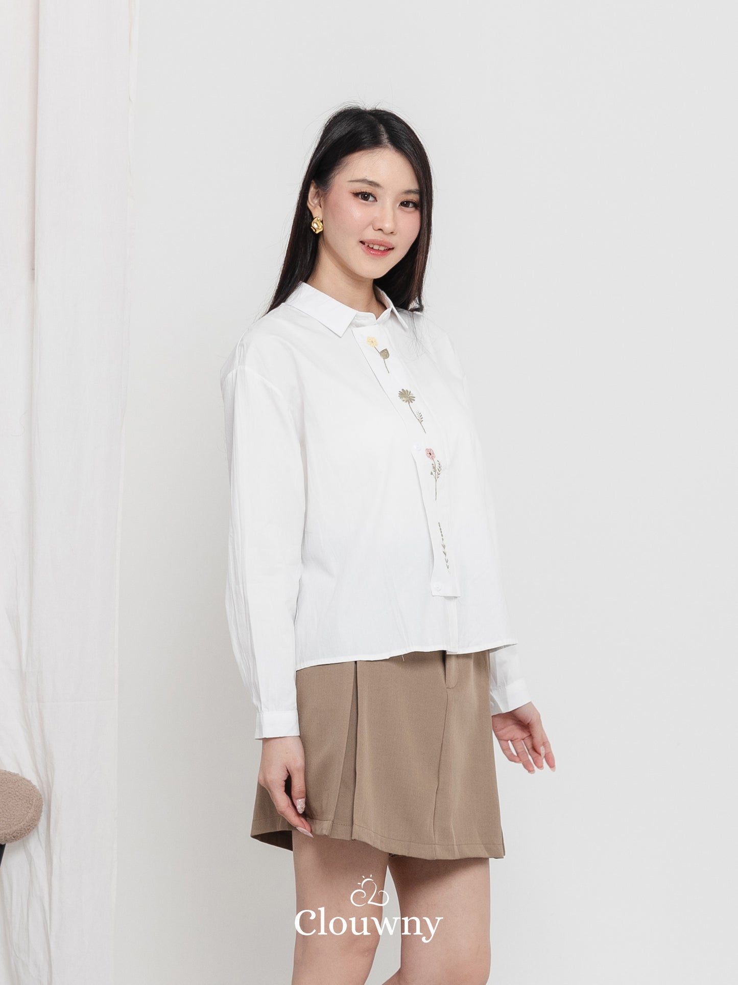 Autumn Cotton Shirt - White