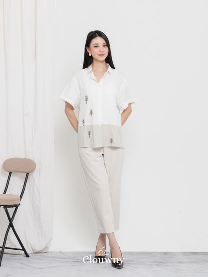 Yolka Cotton Shirt - White