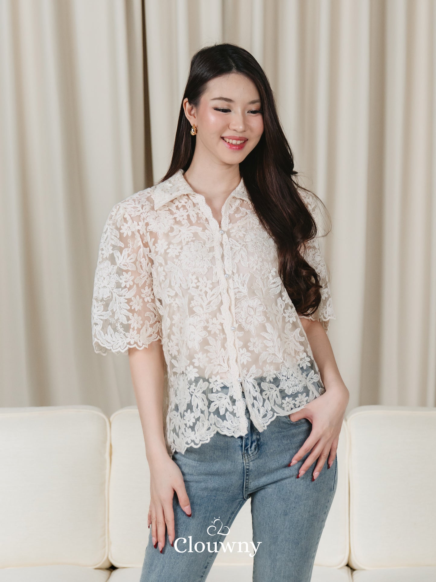 Villy Lace Blouse - Cream