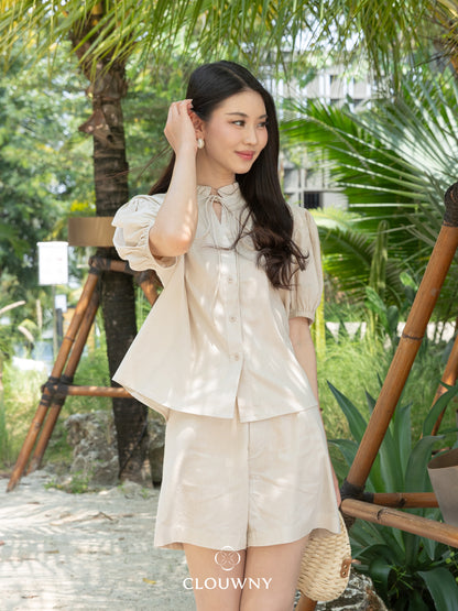 Lindsey Ribbon Keyhole Set - Khaki
