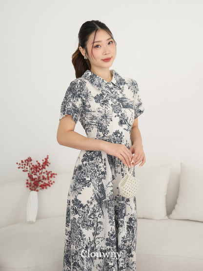 Mondi Button Dress - Black