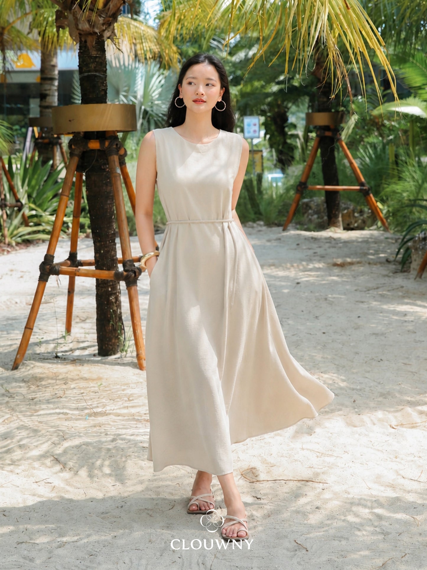 Barla Loose Dress - Cream