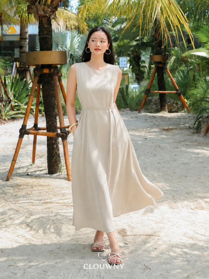 Barla Loose Dress - Cream