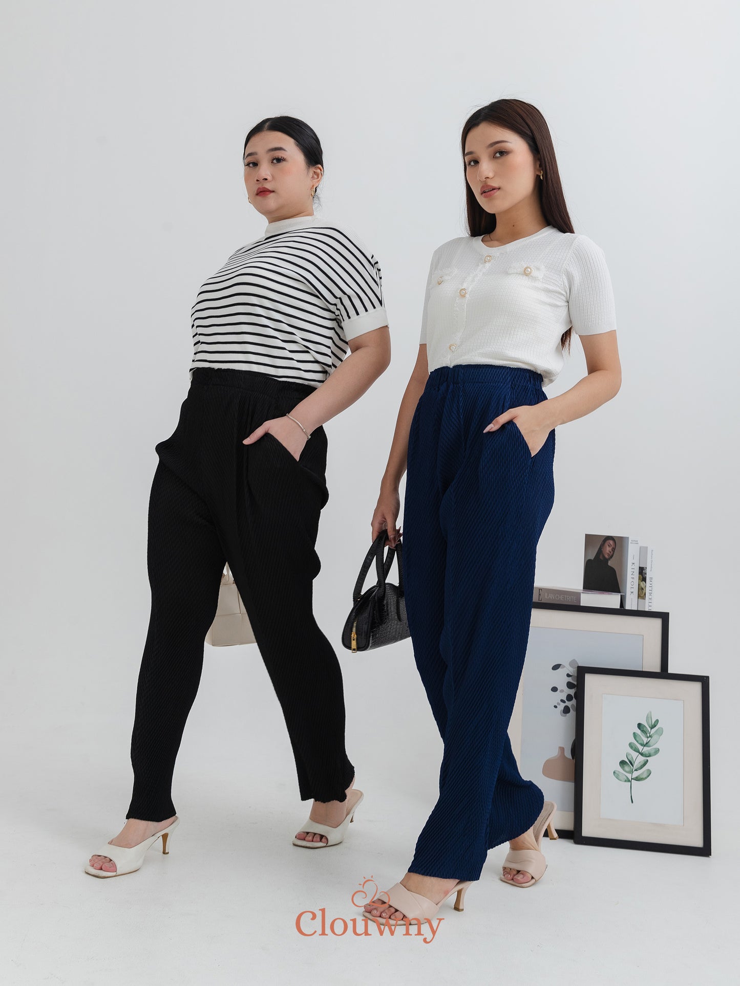 Ollie Pencil Pants - Navy