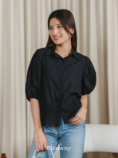 Minar Cotton Shirt - Black