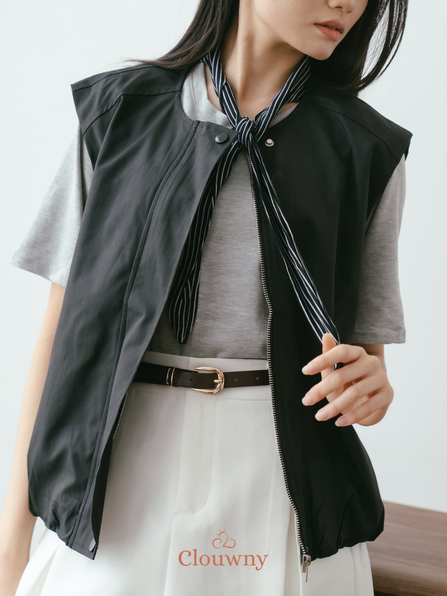 Sander Button Vest - Black