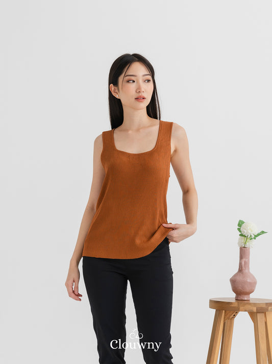 Dovi Knit Tanktop - Mocca