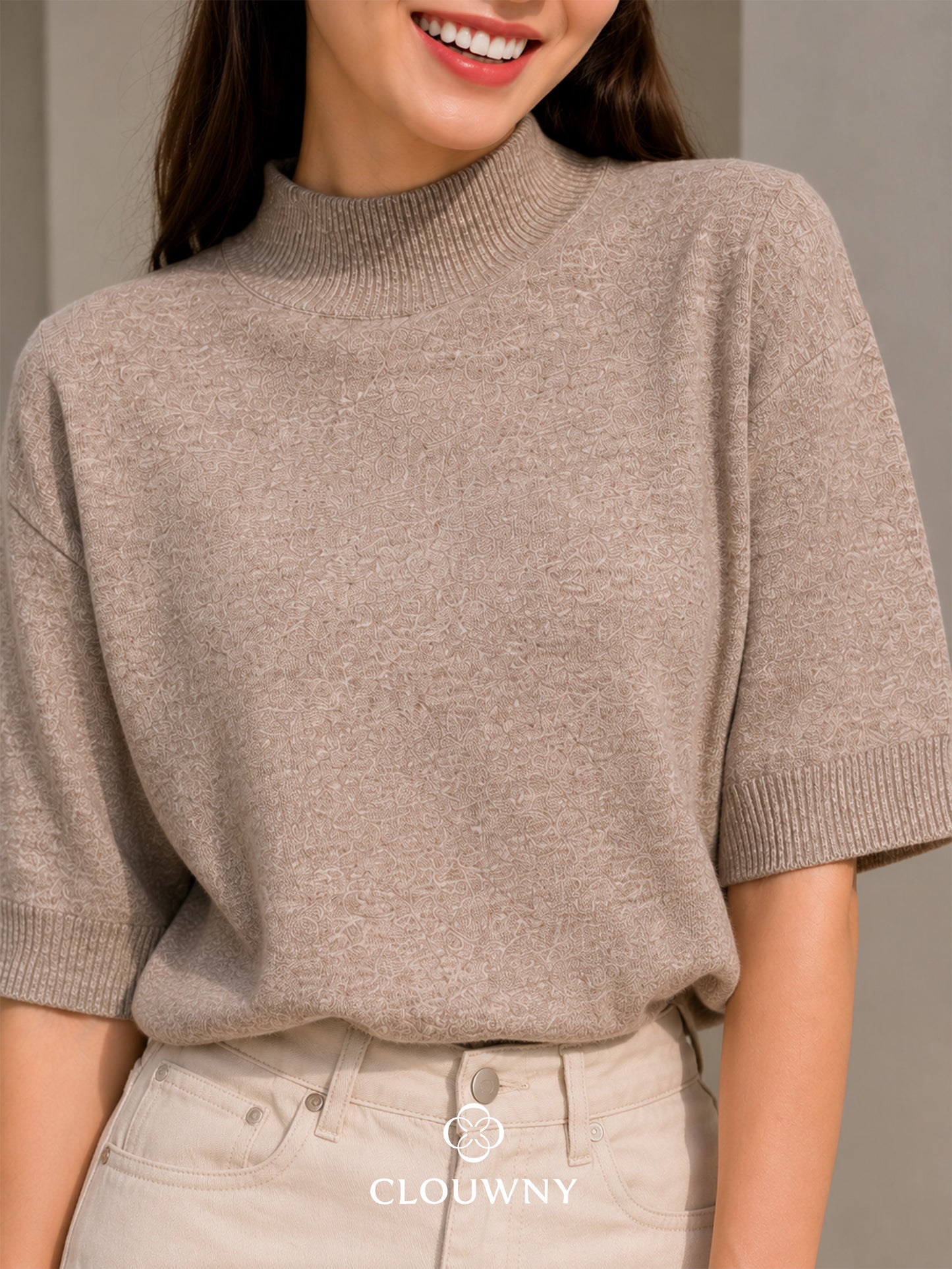 West Round Knit Top - Khaki