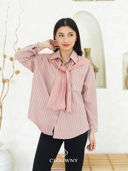 Candela Stripes Scarf - Pink