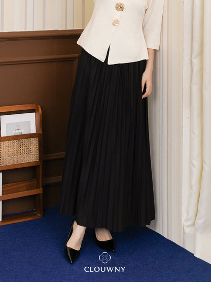 Aretha Pleated Skirt - Black