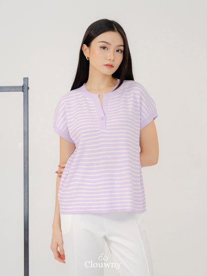 Molly Stripes Top - Lavender