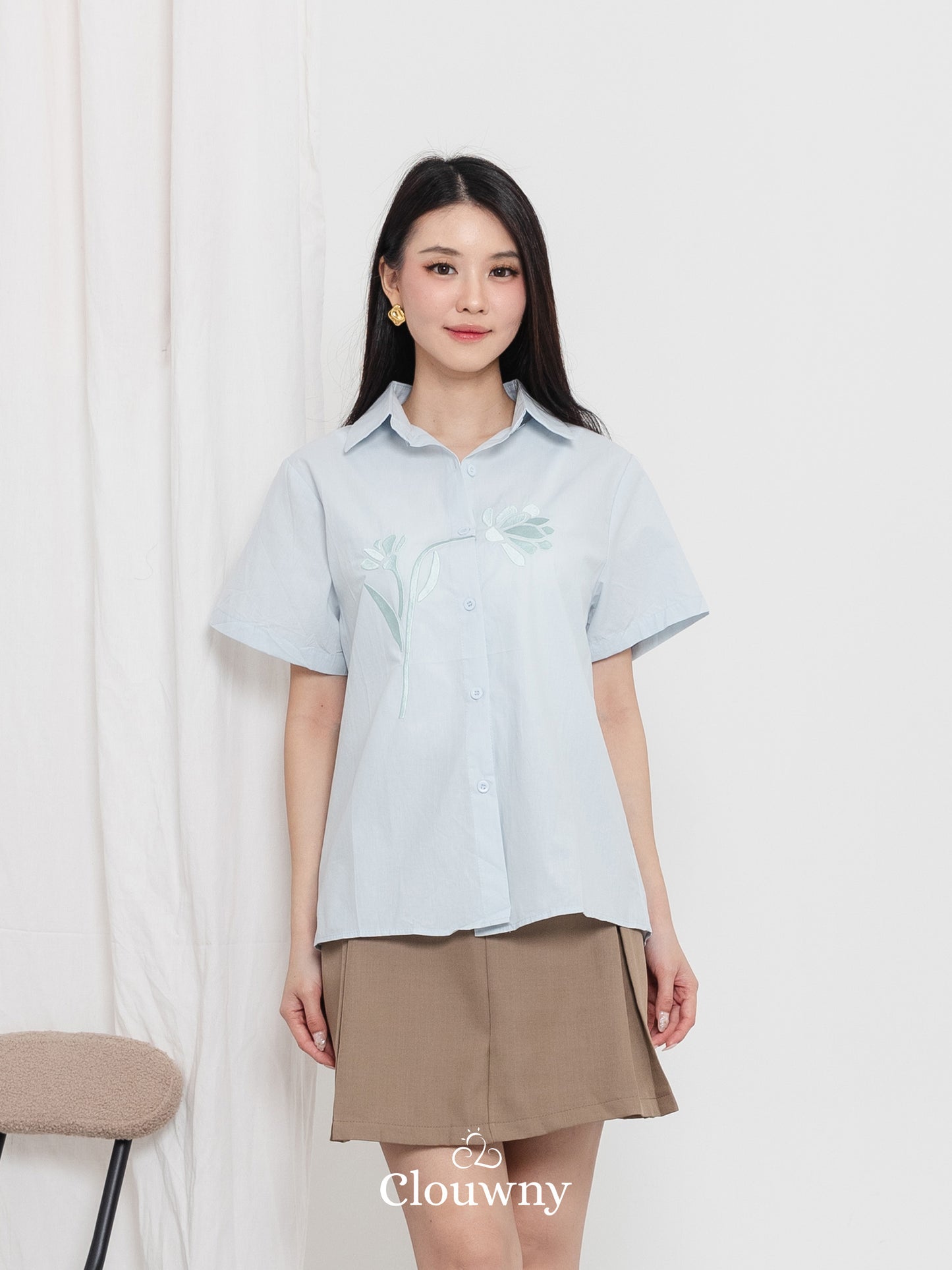 Hova Cotton Shirt - Blue