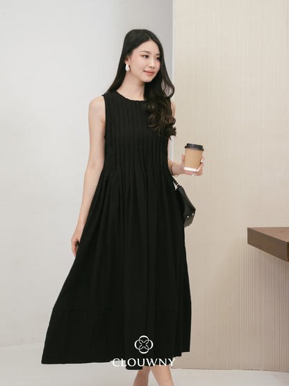 Siena Linen Maxi Dress - Black