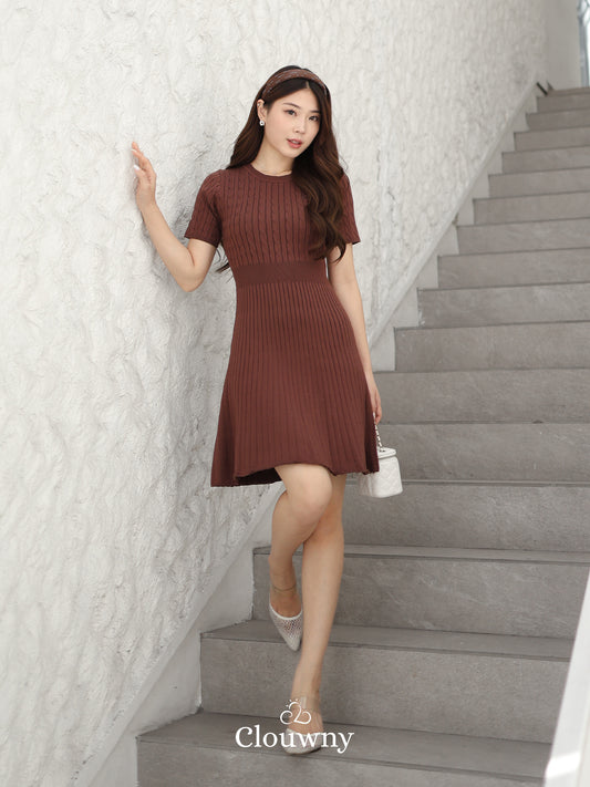 Kansa Knit Dress - Coffee