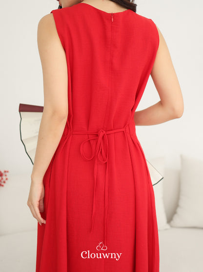 Barla Loose Dress - Red