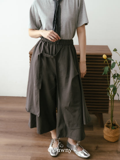 Avena Double Layer Pants - Grey