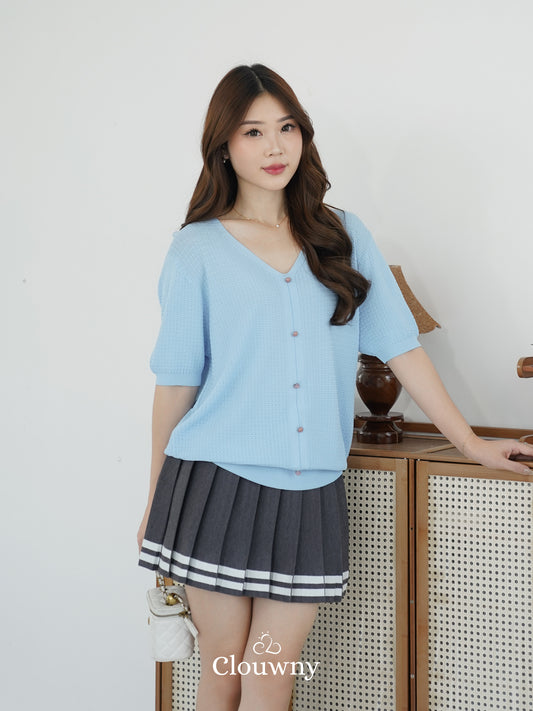 Vianey Knit Top - Blue