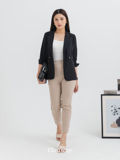 Jack Button Blazer - Black