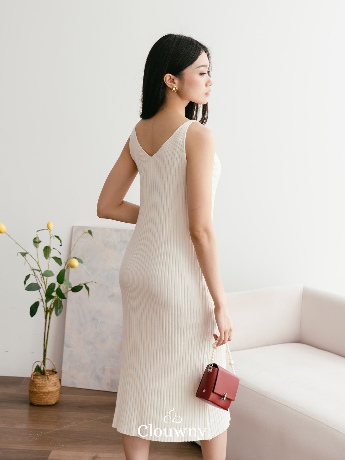 Hikari Knit Dress - Broken White