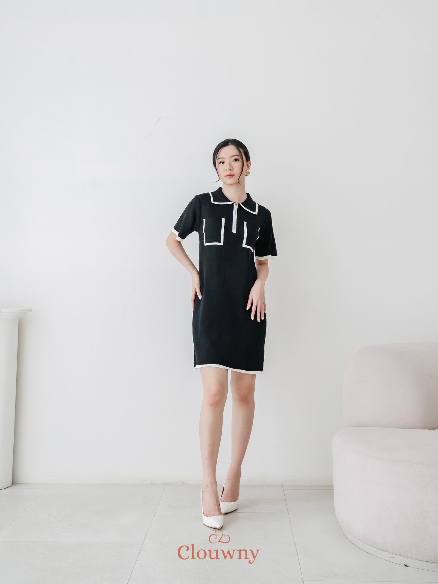 Bruna Pocket Dress - Black