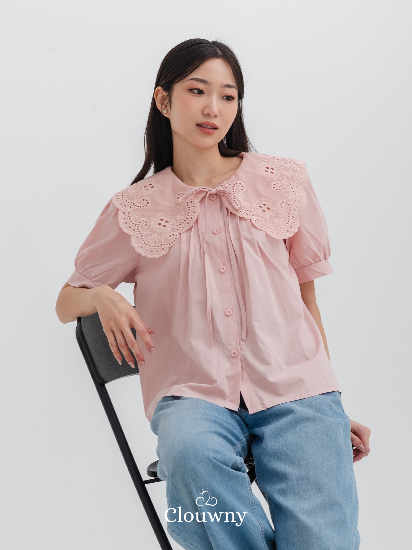 Kaito Lace Blouse - Pink