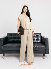 Goldie Round Knit Set - Khaki