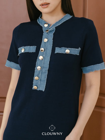 York Denim Dress - Navy