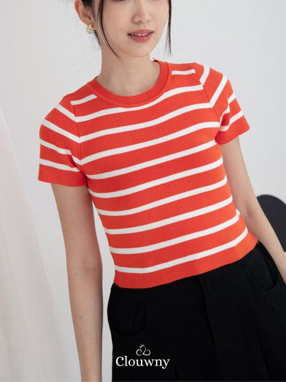 Medley Stripes Top - Orange