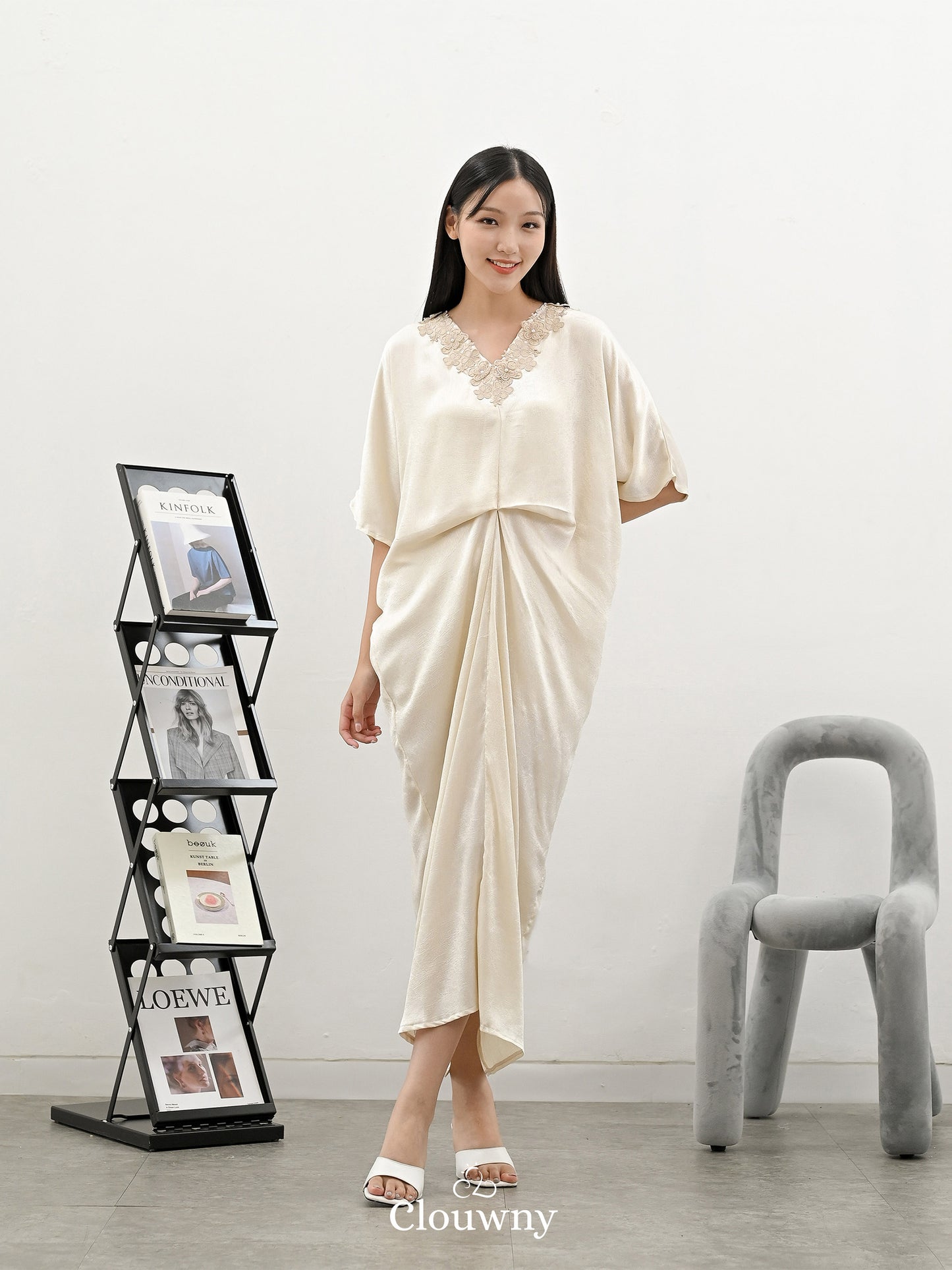 Neba Kaftan Dress - Cream