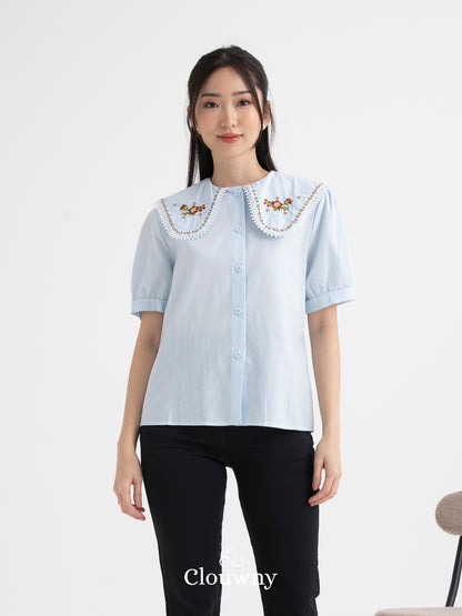 Frank Collar Shirt - Blue