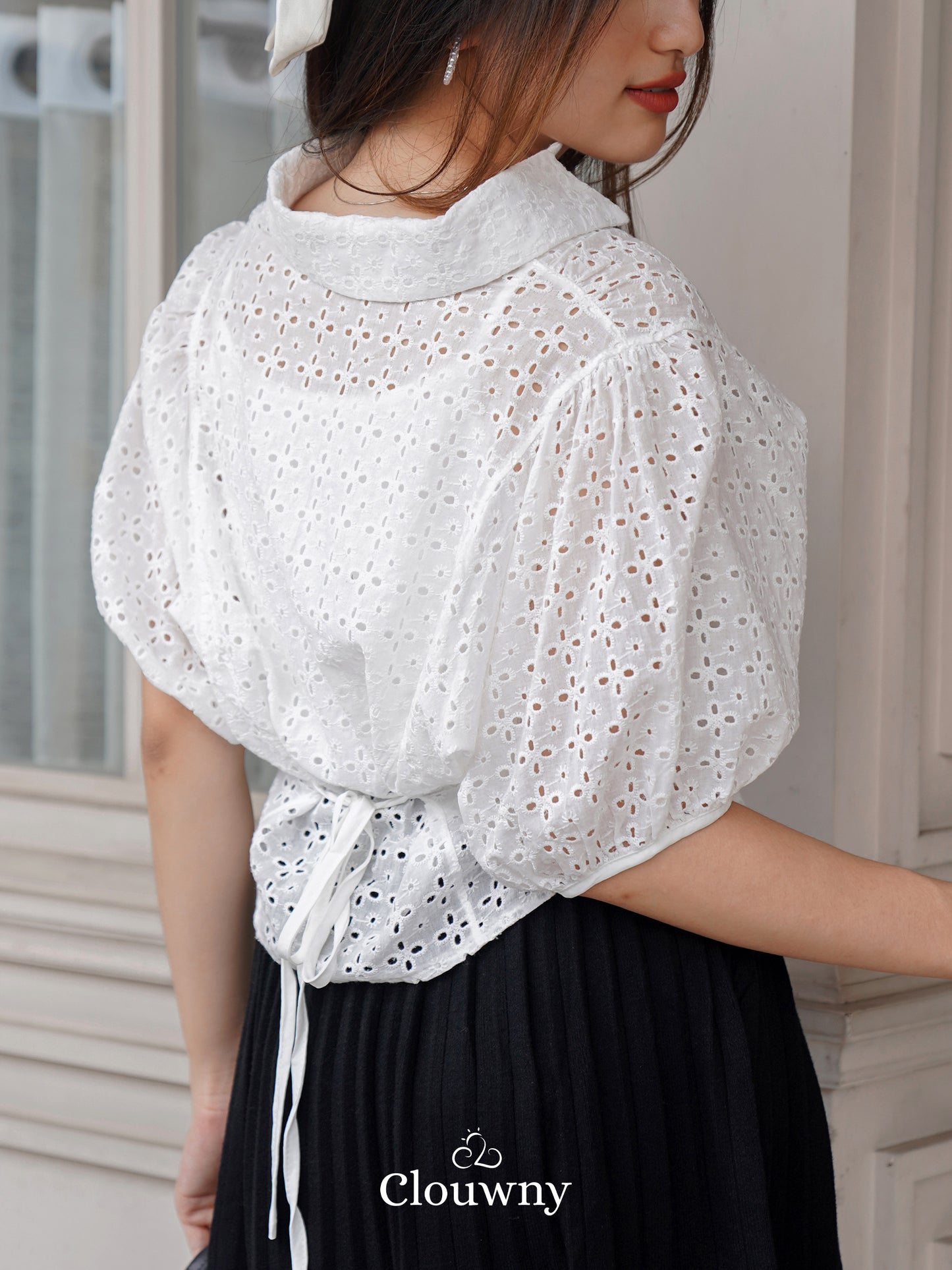 Aila Lace Blouse - White