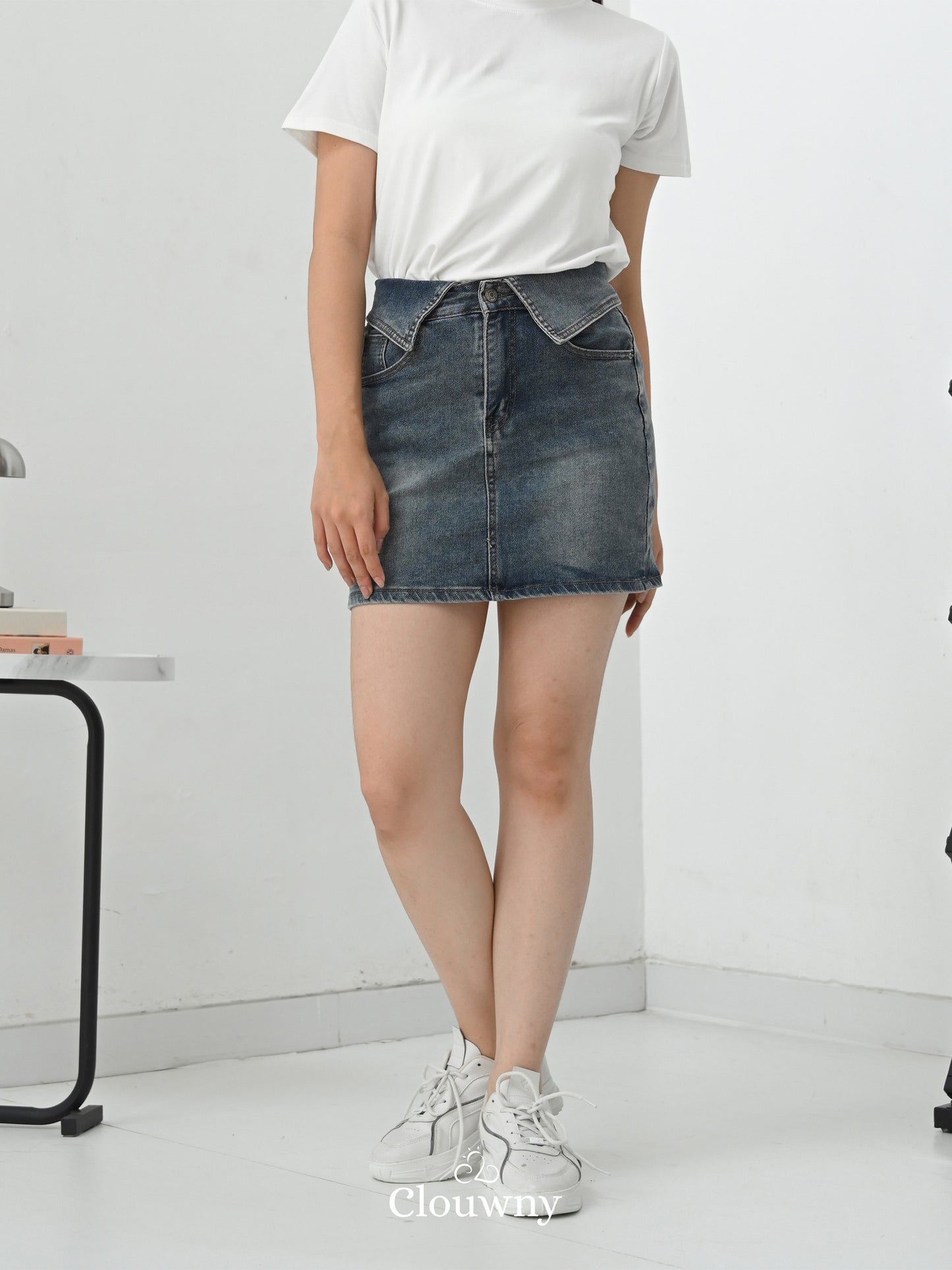 Rin Flip Waist Skort - Dark Blue