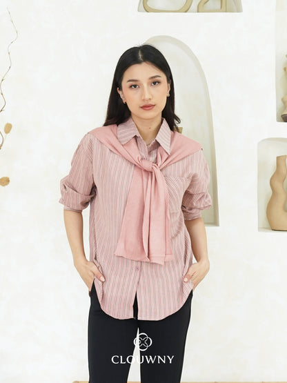 Candela Stripes Scarf - Pink