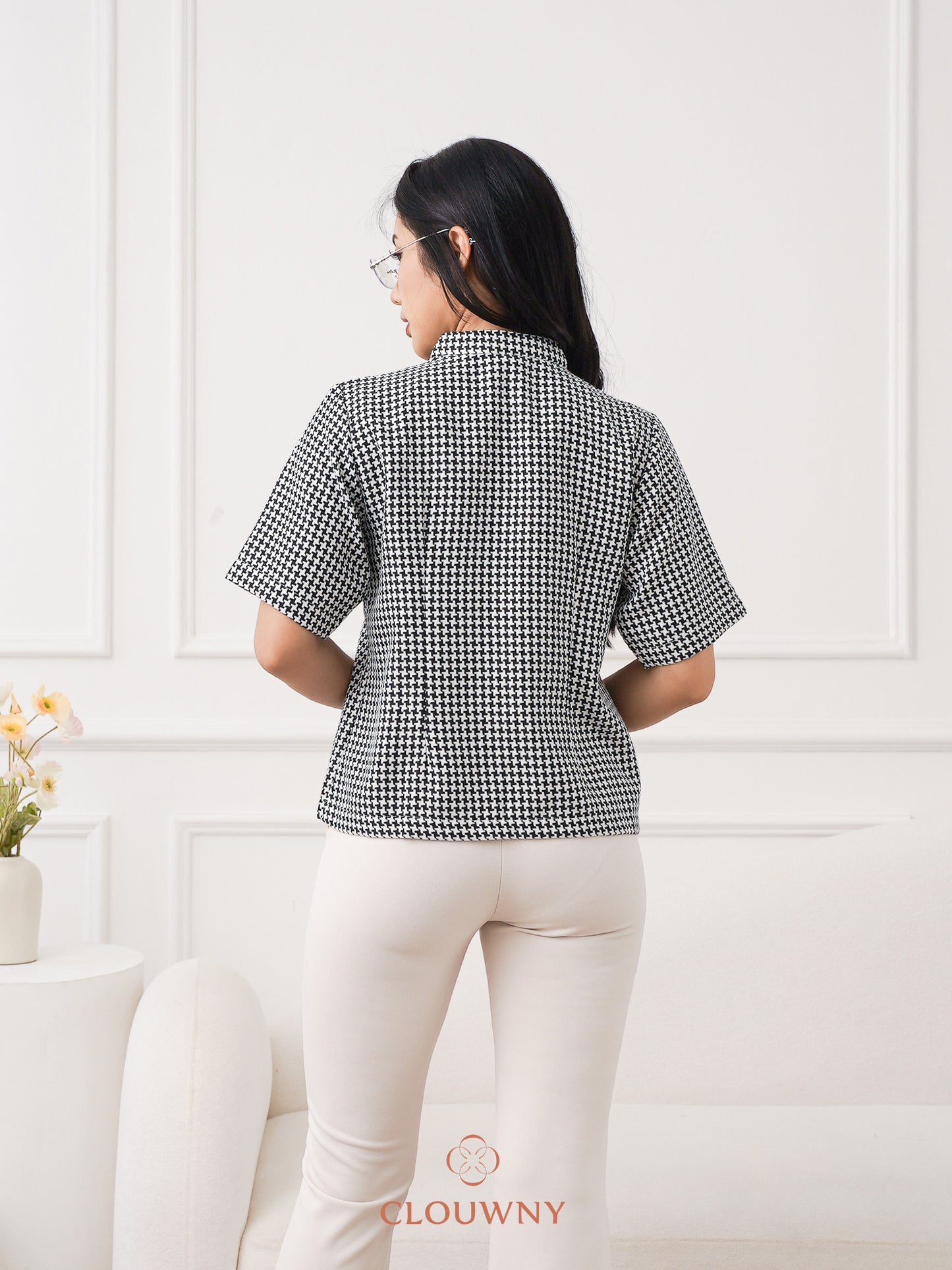 Dinar Button Top - Black