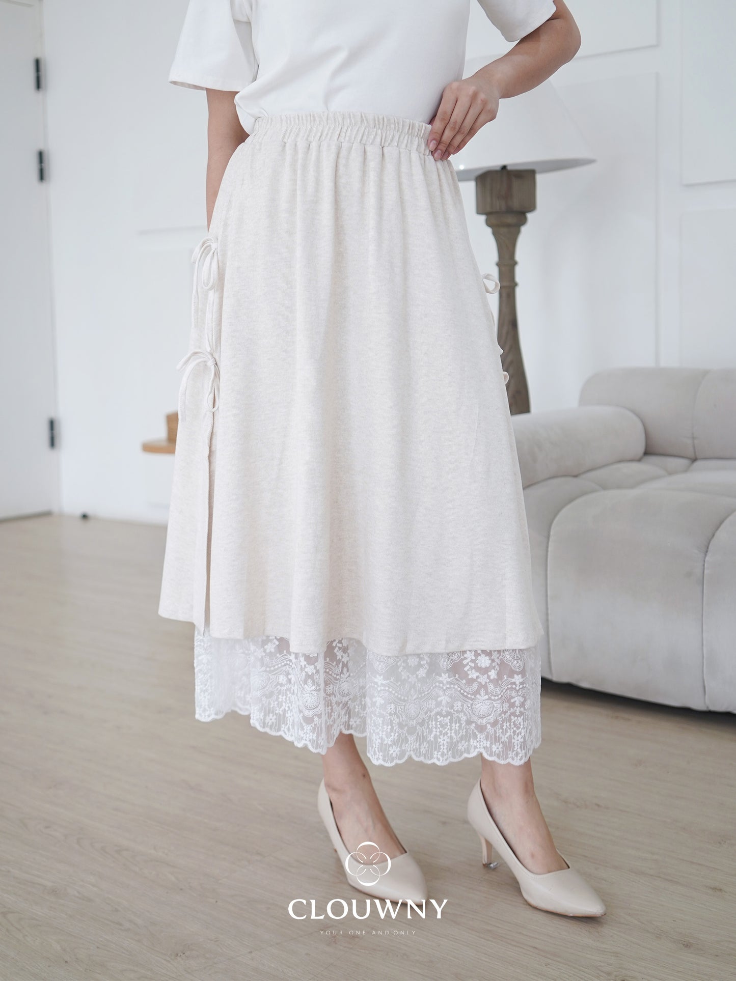 Jona Midi Skirt - Cream
