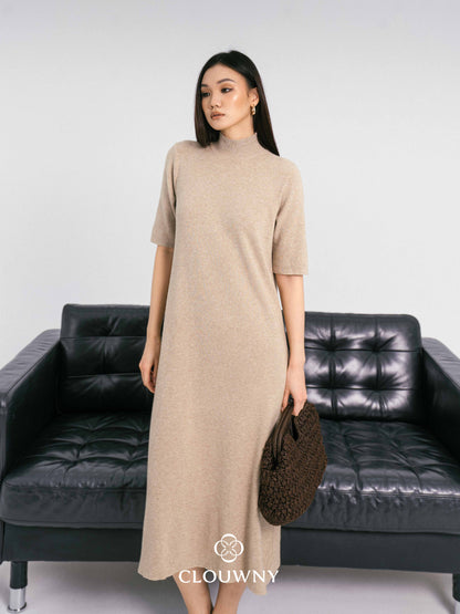 Mirage Turtle Knit Dress - Khaki