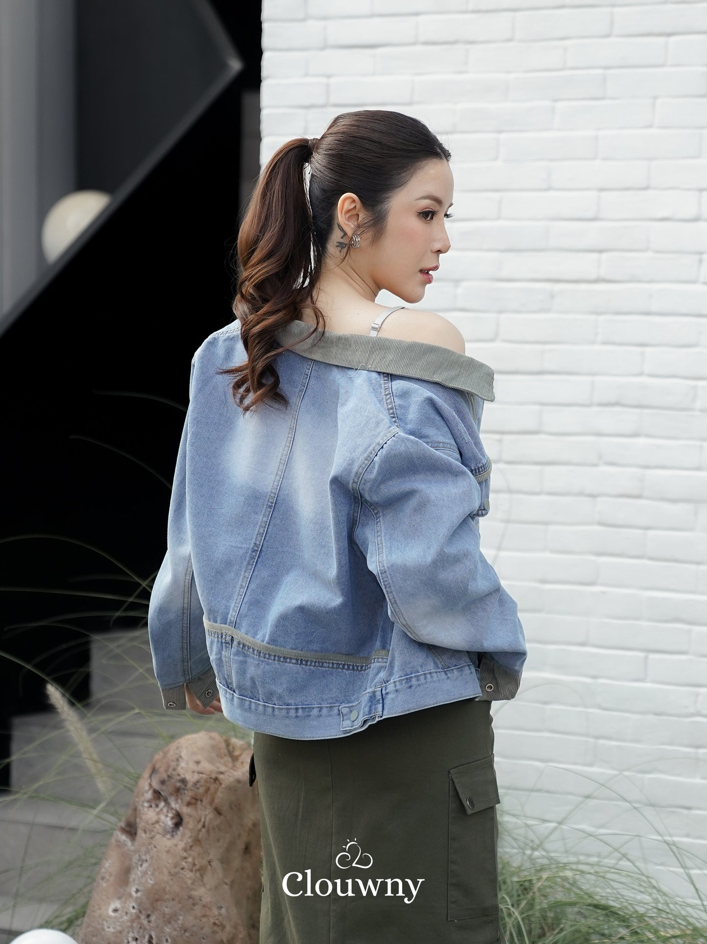 Gaby Denim Jacket - Army