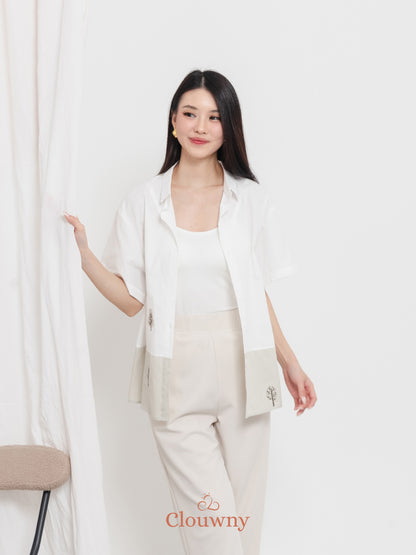 Yolka Cotton Shirt - White