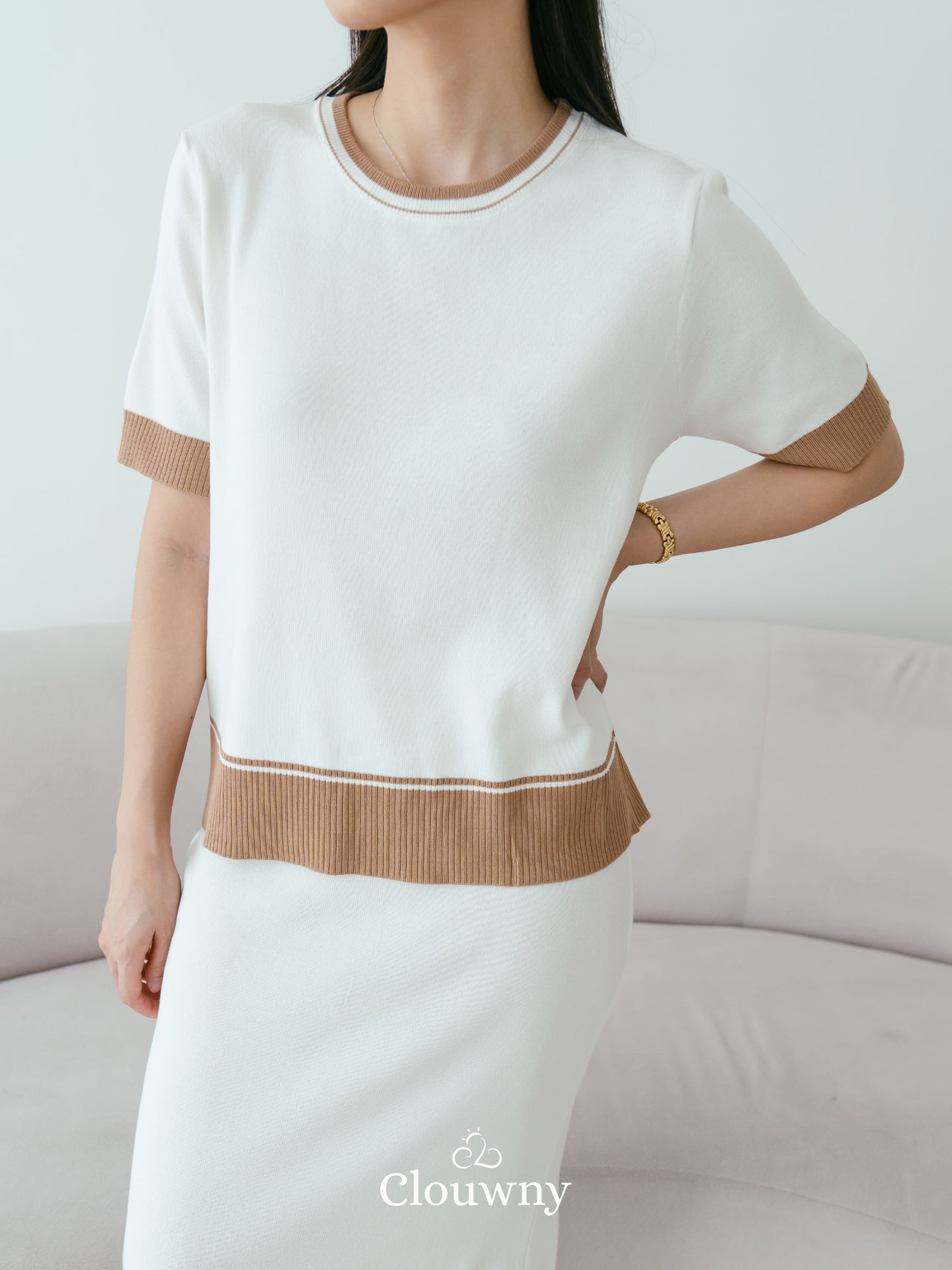 Aubrey Knit Set - White