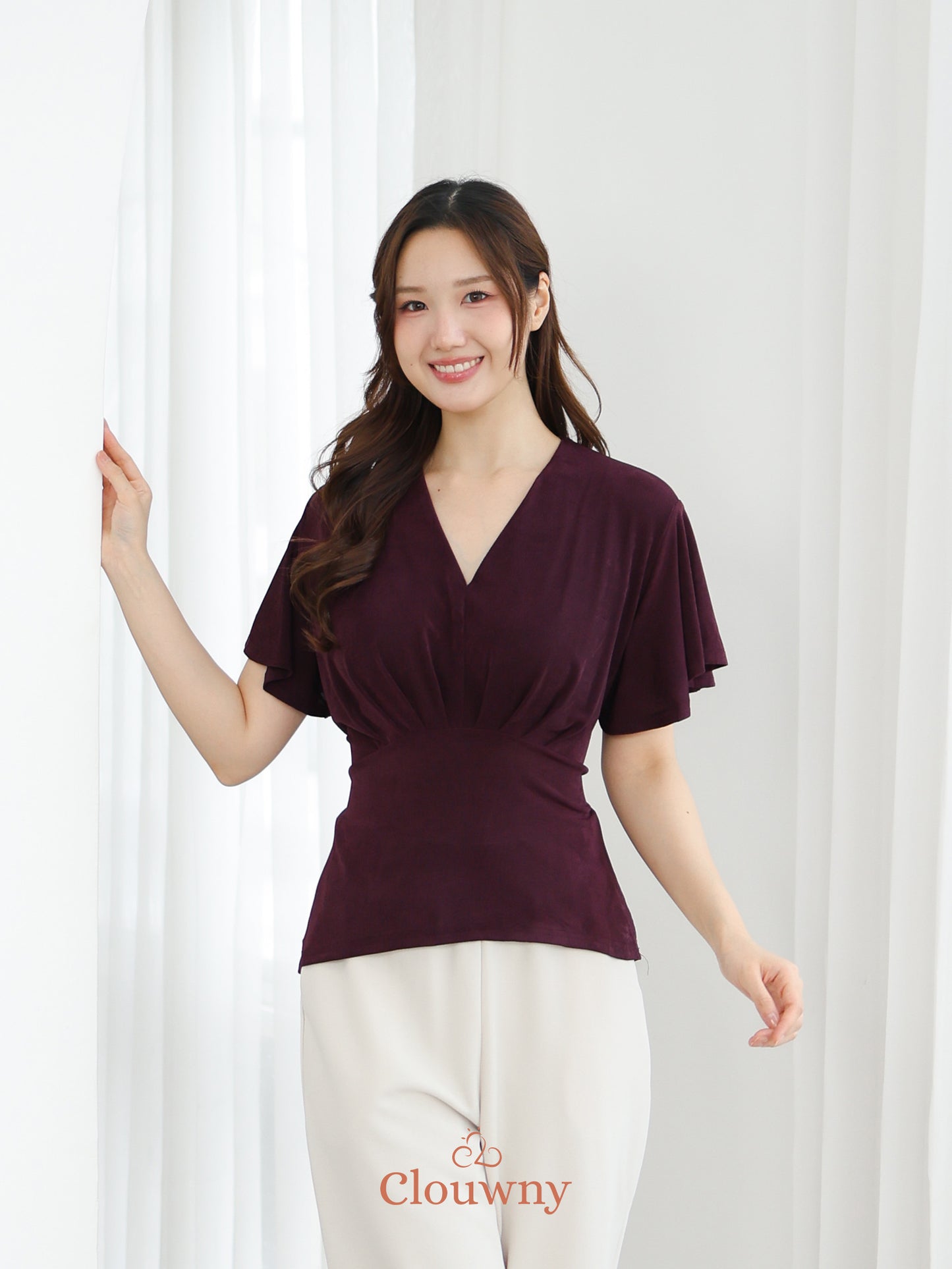 Cora Bow Knit Top - Magenta
