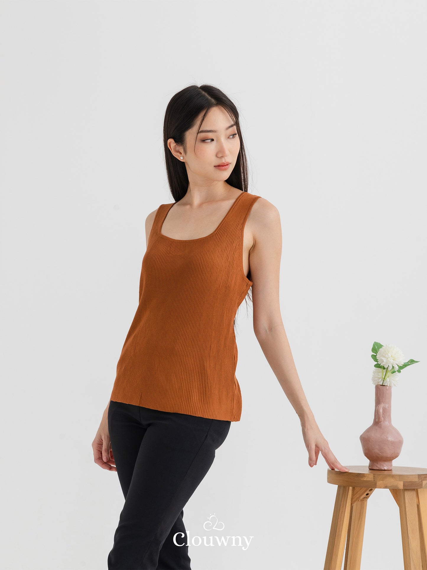 Dovi Knit Tanktop - Mocca